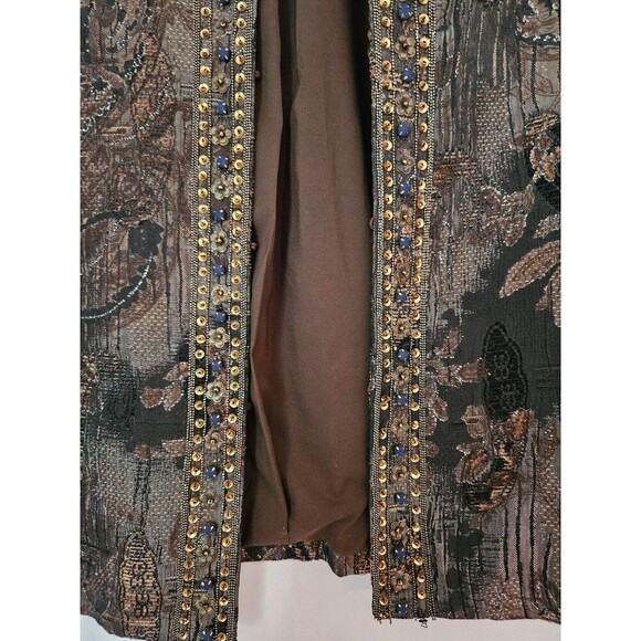 Chico’s Bejeweled Jacket Stunning Jewel Shireen 7/8 Sleeve Shimmery 0 Small 4 - Picture 4 of 9